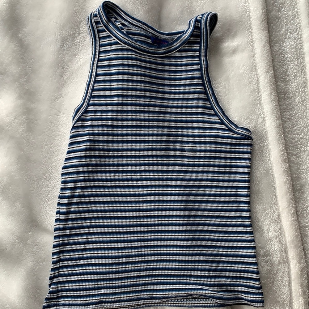 Blue, White and Black Striped Aeropostale Top.